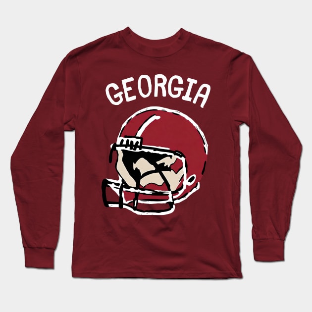 Georgia Football Player American Football Team Summer Camp Game Day Long Sleeve T-Shirt by DaysuCollege